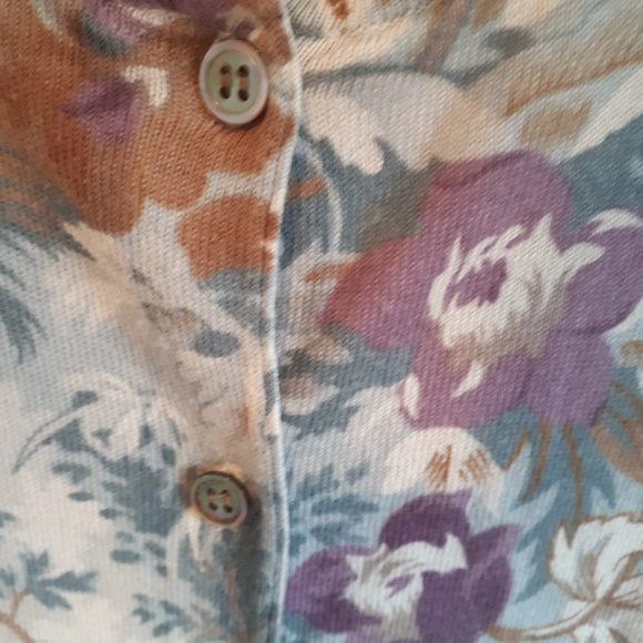 JJill Cardigan Sz XS Silk Blend Floral Print - Picture 6 of 7